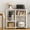 White, variant on SogesPower Kitchen 3-Tier Baker's Rack with Kitchen Organizer- Brown