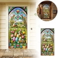 thumbnail image 1 of zhangmingg Easter Door Banner for Home and Business Decorative Polyester Hanging Sign with Festive Pattern Design, 1 of 5