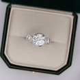 thumbnail image 4 of Igi Certified 3.17 Carat 3 Stone Lab Grown Diamond Bezel Engagement Ring, 4 of 8