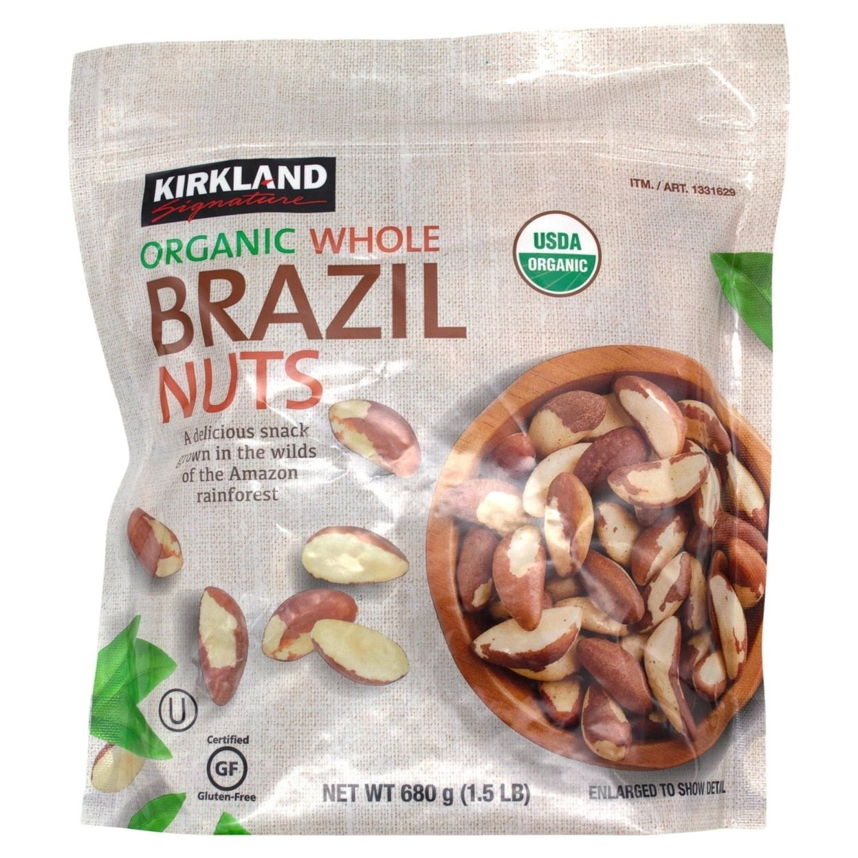 Kirkland Signature Organic Whole Brazil Nuts, 24 Ounce