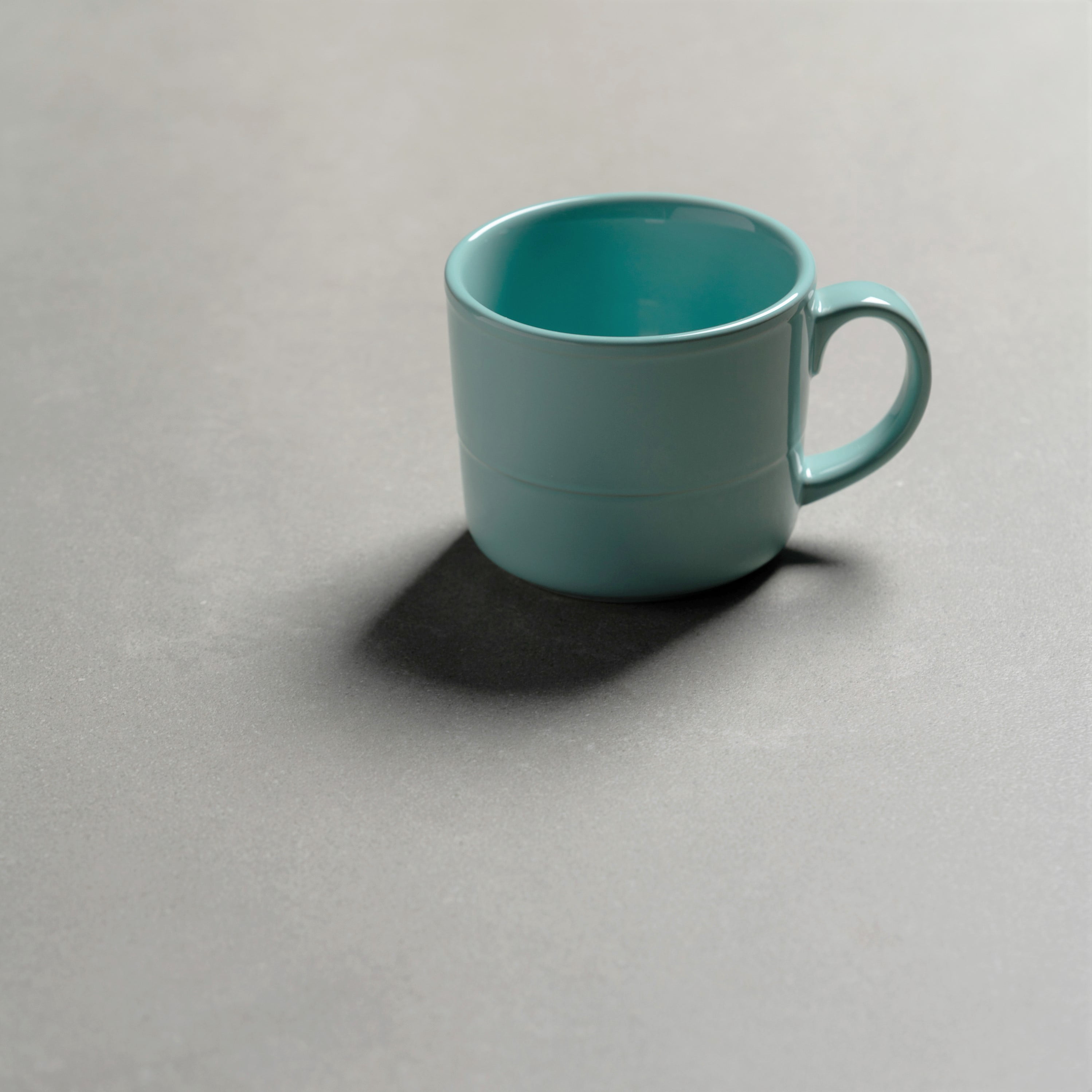 10 Strawberry Street Double Line 3.75"/12 fl oz Stoneware Mug, Set of 6, Seafoam