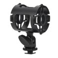 thumbnail image 1 of Universal Plastic Microphone Mount Holder with Cold Shoe Shock Proof Clamp for Camera Shoes 3/8 inch Screw Hole, 1 of 4