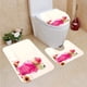 thumbnail image 1 of ABPHQTO Helado en cesta Juego de alfombras de baño de 3 piezas Alfombra de baño Alfombra de contorno y tapa de inodoro, 1 of 2