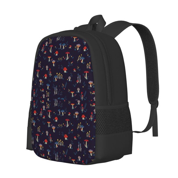 Fotbe Mushrooms3 Mochila para Hombre y Mujer - Tela Oxford 600D Resistente - Mochila Impermeable de Gran Capacidad para Escuela, Viajes y Senderismo
