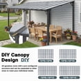 thumbnail image 2 of MUCHANT 10x14 ft Wall Mounted Gazebo, Hardtop Lean to Pergola with Polycarbonate Roof, Outdoor Patio Cover for Shade and Rain for Patios, Decks, Backyard, 2 of 7