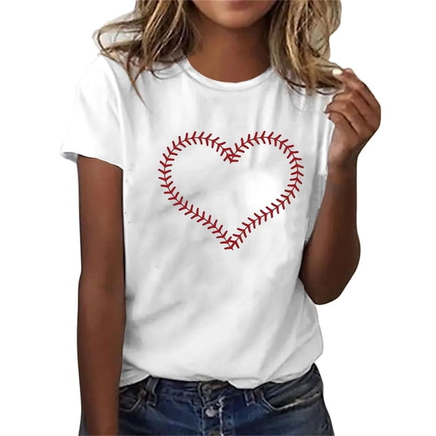 Blusas de Manga Corta para Mujeres Cuello Redondo Sencillo Casual Ajuste Regular, Top de Algodón de Imitación de Moda para el Hogar Y Diario