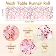 thumbnail image 2 of Camino de Mesa Rojo Oscuro 11" x 30 Pies Decoración de Malla Metálica con Lentejuelas Foil Brillante para Centro de Mesa de Boda Fiesta de Cumpleaños Navidad, 2 of 6