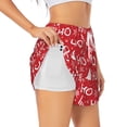 thumbnail image 1 of Balery Christmas Hohoho Pantalones cortos deportivos para mujer con forro y dos bolsillos, elásticos, para entrenamiento, gimnasio, yoga-X-Large, 1 of 7