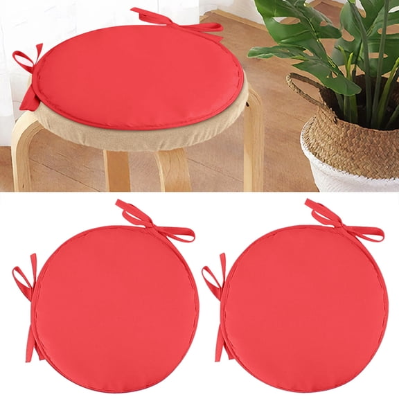 Round Garden Chair Pads 2 Pack – Seat Cushion for Outdoor Bistros Stool Patio – Soft Polyester Filled Cushion for Dining Room – 11.8 Inches