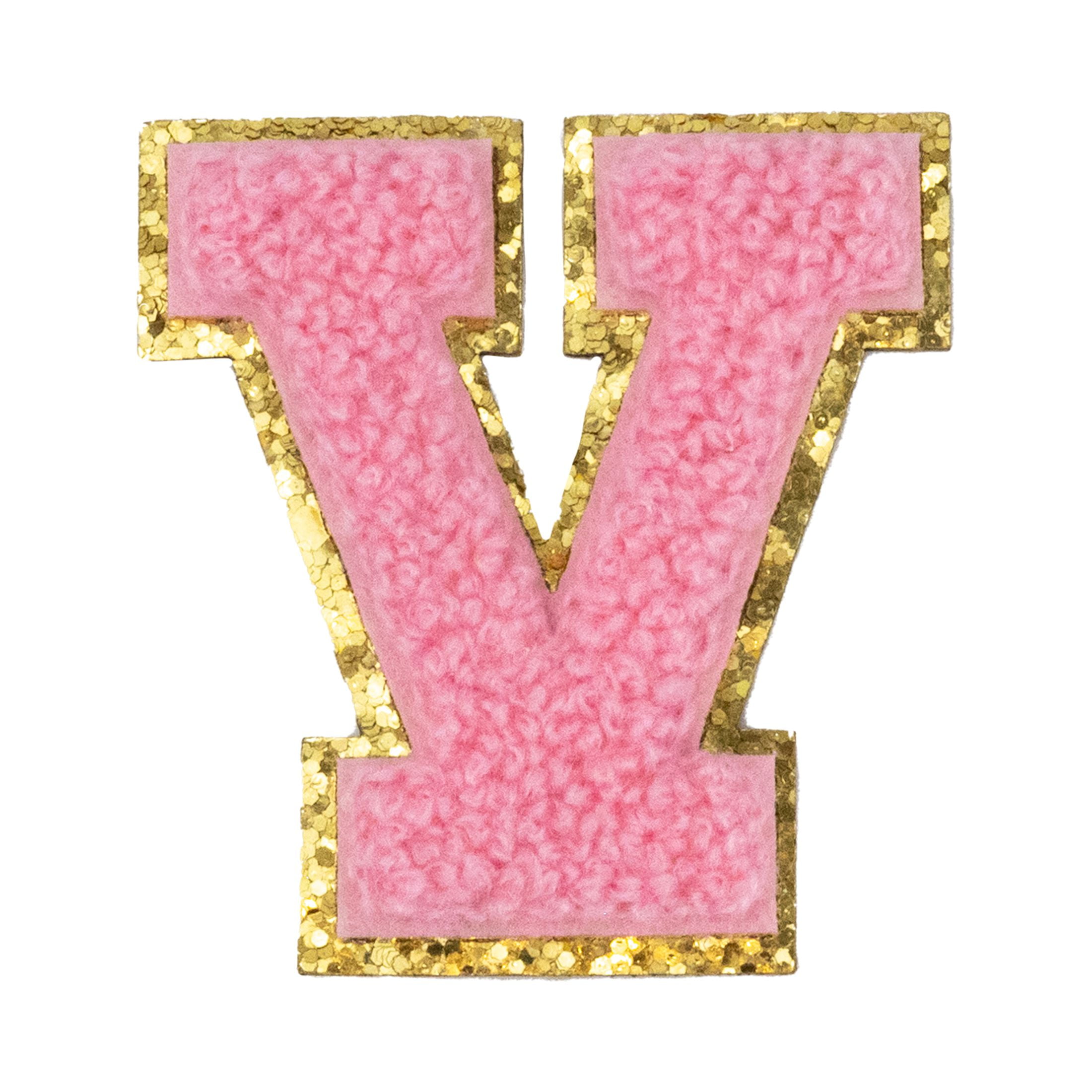 (6 pack) Hello Hobby Chenille V Pink Patch