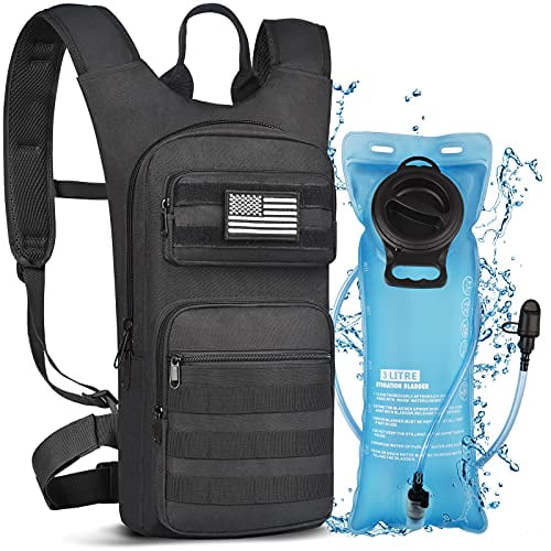 Bladder Water Bag 3L Hydration Pack Water Rucksack Cycling Water Bladder Bag for Climbing Hiking Running Outdoor Sports Black 