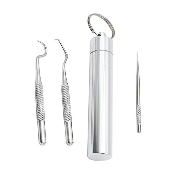 Juego grande de 3 Palillos de acero inoxidable limpiador portátil reutilizable