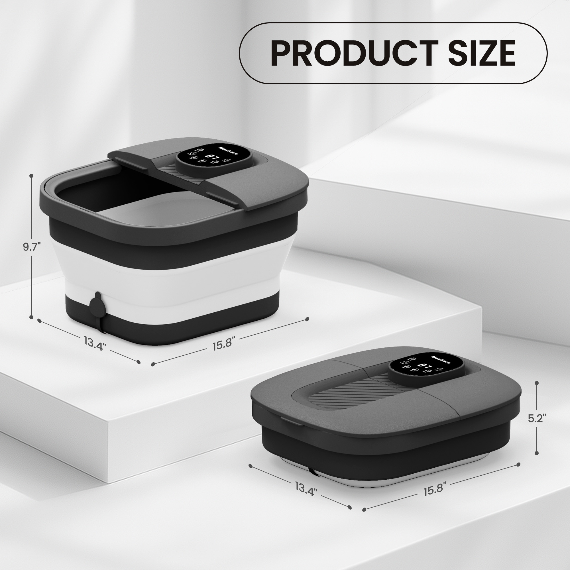 MaxKare Collapsible Foot Spa with Heat and Massage photo 6