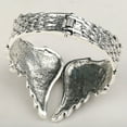 thumbnail image 3 of Guardian Angel Wing Hinged Bangle Bracelets Fit Wrist Size 6.5 to 7.5 inch Women Biker Jewelry, 3 of 4