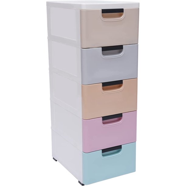 TFCFL Plastic Drawers Dresser Storage Light Color Disassemble