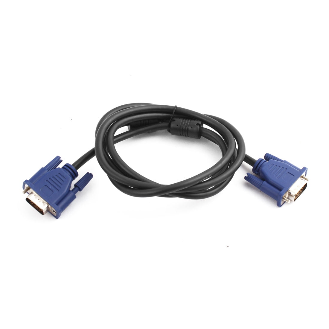 Computer Monitor 15 Pin VGA Male to Male Extension Cord Black Blue 4