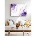 thumbnail image 4 of Marble Purple Wall Art for Living Room,Canvas Picture Wall Decor for Bathroom Bedroom,Gold White Modern Gradient Ocean Ripple Painting Artwork for Office Kitchen Hallway Dining Room Decor 16"x20", 4 of 8