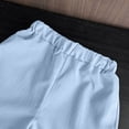 thumbnail image 6 of CAUYDY Toddler Baby Girls Summer Clothes Short Sleeves T-Shirt Tops + Shorts Cute Outfits Set For Kids 3t 4t 5t 6t 7t Daily School Activities (Sizes 5-6 Years,F02-Sky Blue), 6 of 7