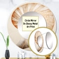 thumbnail image 3 of Designart "Curves Of Copper In Nautilus Spiral" Nautilus Rund Mirror For Wall Decor - Large Peach Round Print Mirror - Round Modern Mirror - Wall Mounted Round Large Mirror - 23" x 23", 3 of 6