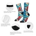 thumbnail image 3 of KLL Japanese Koi Print Cool Socks Men's Women's Crew Socks Funny Crazy Novelty Stockings, 3 of 6