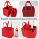 thumbnail image 4 of FESTFENDS Bolsa Para Botella De Vino Reutilizable Roja De Fieltro Para Uso En Fiestas Y Regalos, 4 of 8