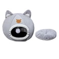 thumbnail image 3 of Semi-Enclosed Cat Nest, Cat Bed for Indoor Cats with Removable Washable Cushion, M, 3 of 9
