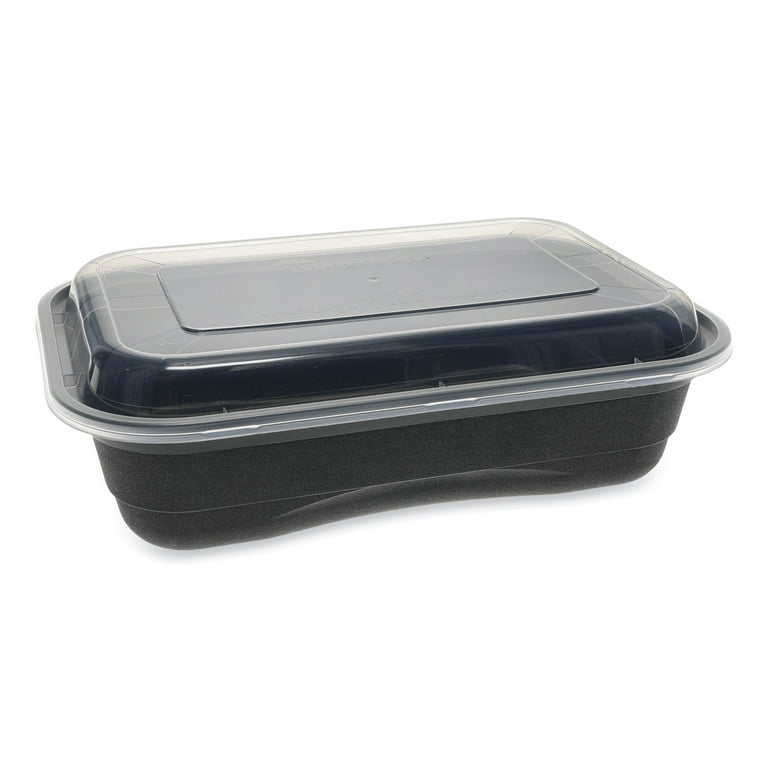 EarthChoice Versa2Go Microwaveable Container, 36 oz, 8.4 x 5.6 x 2, Black/Clear, Plastic, 150/Carton EarthChoice Versa2Go Microwaveable Container, 36 oz, 8.4 x 5.6 x 2, Black/Clear, Plastic, 150/Carton