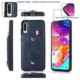 thumbnail image 2 of for Samsung Galaxy A70 Case Wallet with Slide Credit Card Holder, Flip Premium PU Leather Hidden Kickstand Classic Retro Heavy Duty Protective Cover for Samsung Galaxy A70,Blue, 2 of 9