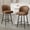 Brown, variant on Fijinhom 26" Counter Height Bar Stools Set of 4, PU Leather Swivel Bar Chairs with High Back and Metal Legs, Red