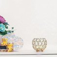 thumbnail image 3 of Tealight Holder Crystal Bowl Gold Candlestick Set of 2 Rod Candle Metal Decorative Candelabra Luxurious Candle Stand, 3 of 4
