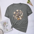 thumbnail image 1 of Fiudx Ofertas Flash Artículos En Oferta Blusas con Estampado de Flores Pequeñas para Mujer Top de Manga Corta con Cuello Redondo, 1 of 4