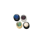 Q Parts Mini-Dome Knob Single Gold Natural Abalone