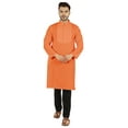 thumbnail image 5 of Atasi Indian Solid Kurta Pajama Set For MensÂ&nbsp;Mandarin Collar Casual Long-Wear Kurta, 5 of 7