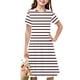 thumbnail image 3 of Odeerbi Niñas de Verano Vestido de Línea A Rayas Vestido de Columpio Vestido Elástico de Manga Corta Para Niños, 3 of 7