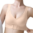 thumbnail image 4 of Posture Support Bra Full Coverage Bra Push Up Bras Comfy Soft Bra Posture Corrector for Women Underoutfit Bras With Support And Lift Supportive Bras Back Support Bra No Underwire Khaki M, 4 of 9