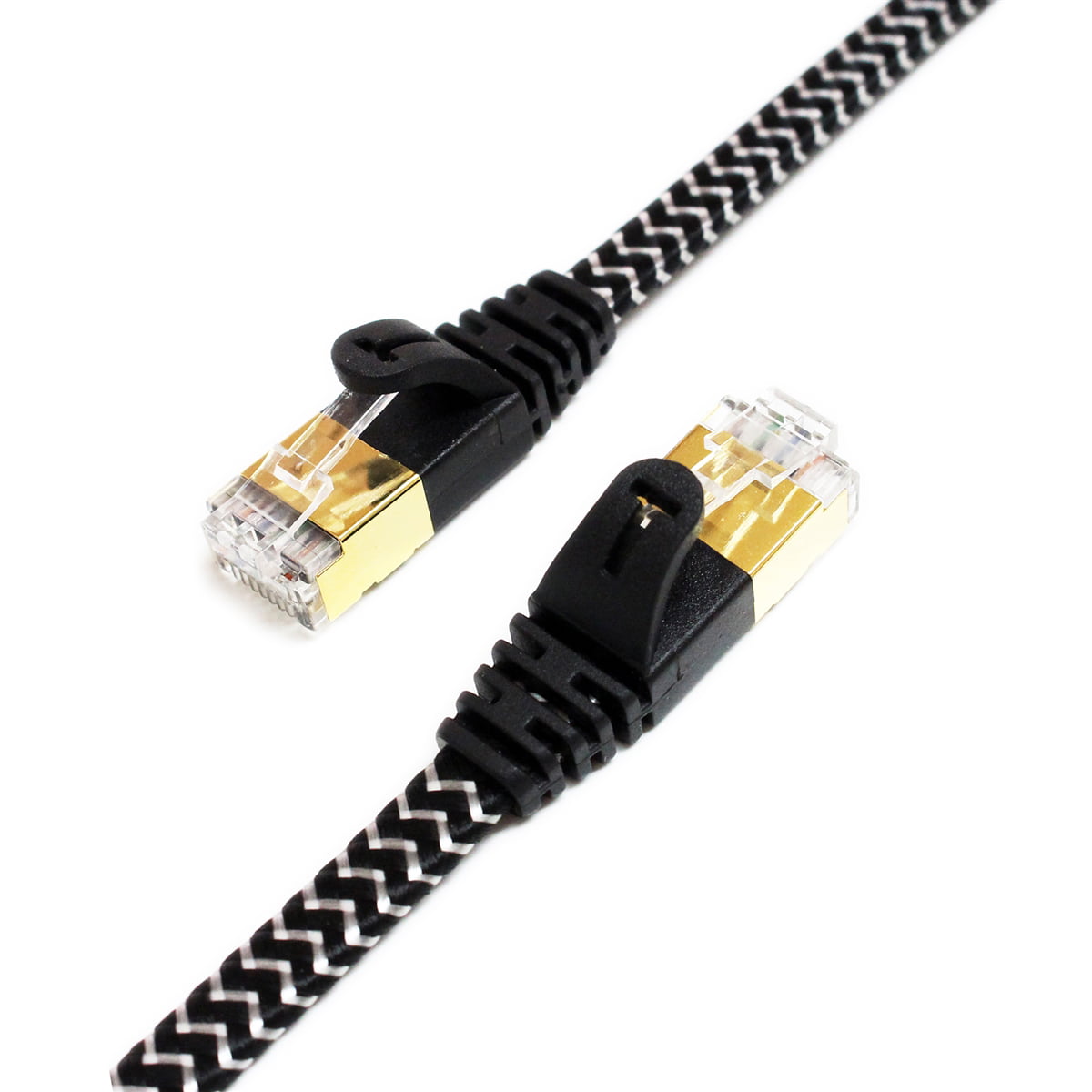 Extremely high speed CAT7 10 Gigabit Ethernet Ultra Flat Patch Cable 25-100FT
