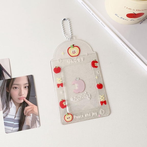 INS Star 3 Inch Kpop Photocard Holder Pvc Kawaii Clear Photo Card Holder Bag Pendant School Stationery Id Card Holder