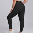 thumbnail image 4 of QATAINLAV Sales Today Leggings for Women Plus Size Butt Lifting Yoga Pants Casual High Waist Tummy Control Tight Pants Solid Color Workout Athletic Leggings Black XXL, 4 of 5