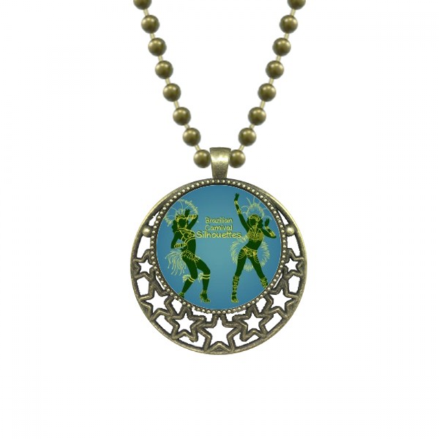 Hula silueta cultural brasileño de Brasil Colgante Estrella Collar Luna Cadena Joyas Unbranded M