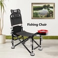 thumbnail image 4 of Fogcroll Fishing Chair Folding Fishing Deck Chair Portable Camping Chair Beach Chair with Backrest Rod Holder,Adjustment 13 Gear Rise Fall 21cm Support over 300 Lbs Fisherman Gift, 4 of 13