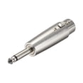 thumbnail image 3 of Adaptador XLR hembra a macho de 1/4" TRS, Conector de audio de micr?fonos, Enchufe Mono 2 unidades Unique Bargains micrófonos de videojuegos, 3 of 4