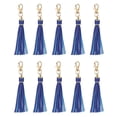 thumbnail image 1 of 10pcs Borlas de Cuero PU, Charm de Borla de 6" con Gancho Giratorio para Hacer Joyería (Azul), 1 of 6