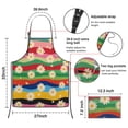 thumbnail image 3 of Pioneer Flower Floral Print Pattern Apron-Garden Aprons for Women with Pockets-Cotton Linen Waterproof Kitchen Cooking Gardening Aprons Adjustable for Kitchen,Cooking,BBQ and Salon 33x27 Inch, 3 of 7