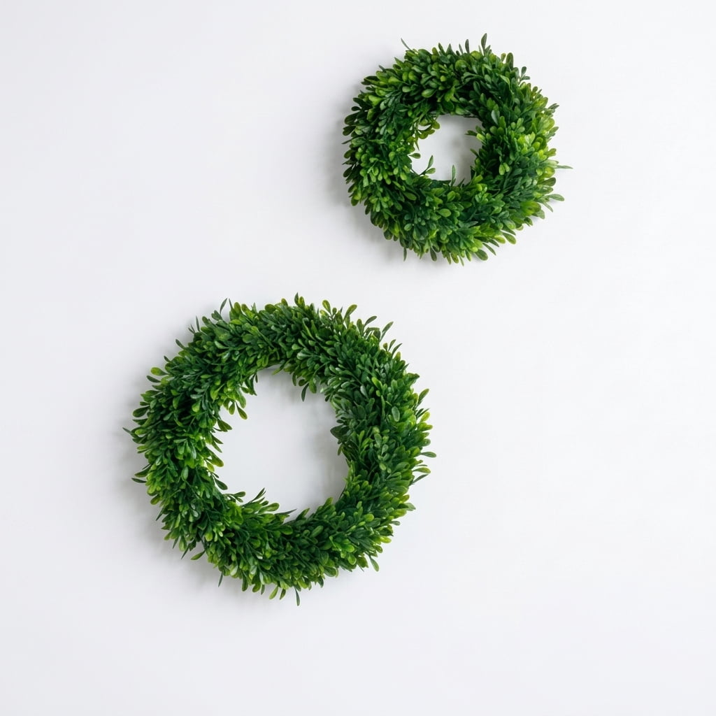 S/2 Greenery Wreath for Home Wedding Wall Window Decoration