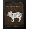 thumbnail image 2 of Grey, Jace 12x14 Black Modern Framed Museum Art Print Titled - Farm To Table Cow, 2 of 5