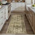 thumbnail image 2 of BERTHMEER 2'x6' Runner Rugs for Hallway Entryway Bathroom Bedroom Kitchen Non Slip Washable Brown Vintage Oriental Traditional Distressed Runner Rugs, 2 of 6