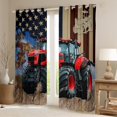 thumbnail image 2 of Manfei Orr-Road Truck Black Out Curtains,American Flag Curtains Pack of 2 (42x63 Each),Red Brown Bedroom Curtains For Teens,Ultra Soft Home Decor, 2 of 6