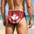 thumbnail image 4 of LLDYYDS Mens Canada Swim Briefs Canadian Maple Leaf Flag Graphic 1st July Patriotic Beach Triangle Bikini Swimwear with Drawstring, 4 of 5