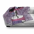 thumbnail image 3 of Grunge Soft Flannel Fleece Blanket, Noble Lady from the Past with Nostalgic Hat on Vintage Backdrop with Grunge Details, Cozy Plush for Indoor and Outdoor Use, 60" x 80", Pink Purple, by Ambesonne, 3 of 6