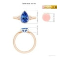 thumbnail image 5 of ANGARA Natural Pear-Shaped 1.95 ct Tanzanite Ring with Diamonds in 14K Rose & White Gold for Women (Size-10x7mm) | December Birthstone, Anniversary, Jewelry Gift for Women | Natural Tanzanite Ring, 5 of 10